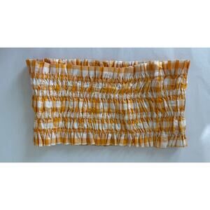 steele. Australia Yellow Gingham Smocked Tube Top Size M